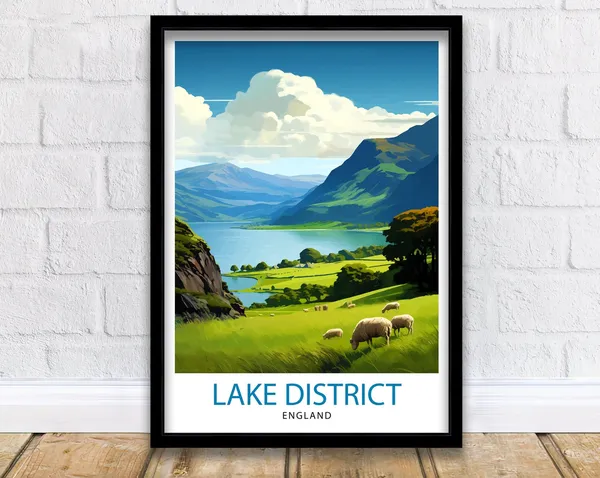 Lake District Illustration Travel Poster