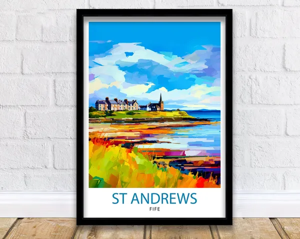 St Andrews Fife Travel Poster, Scotland Art Print