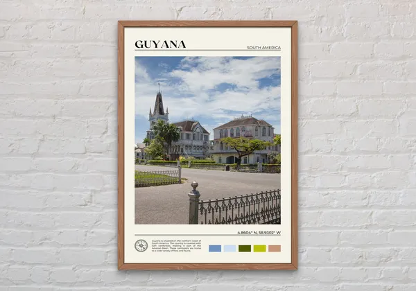 Guyana Travel Poster, South America Photo Print