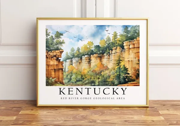 Red River Gorge Geological Area Kentucky Travel Poster