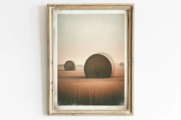 Bay Hale Print, Farmhouse Countryside Art Print