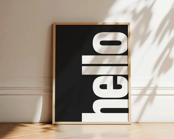 Hello Trendy Typography Art Print