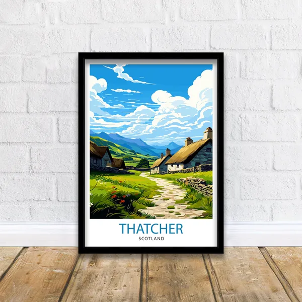 Thatcher Scotland Travel Poster, European Place Print
