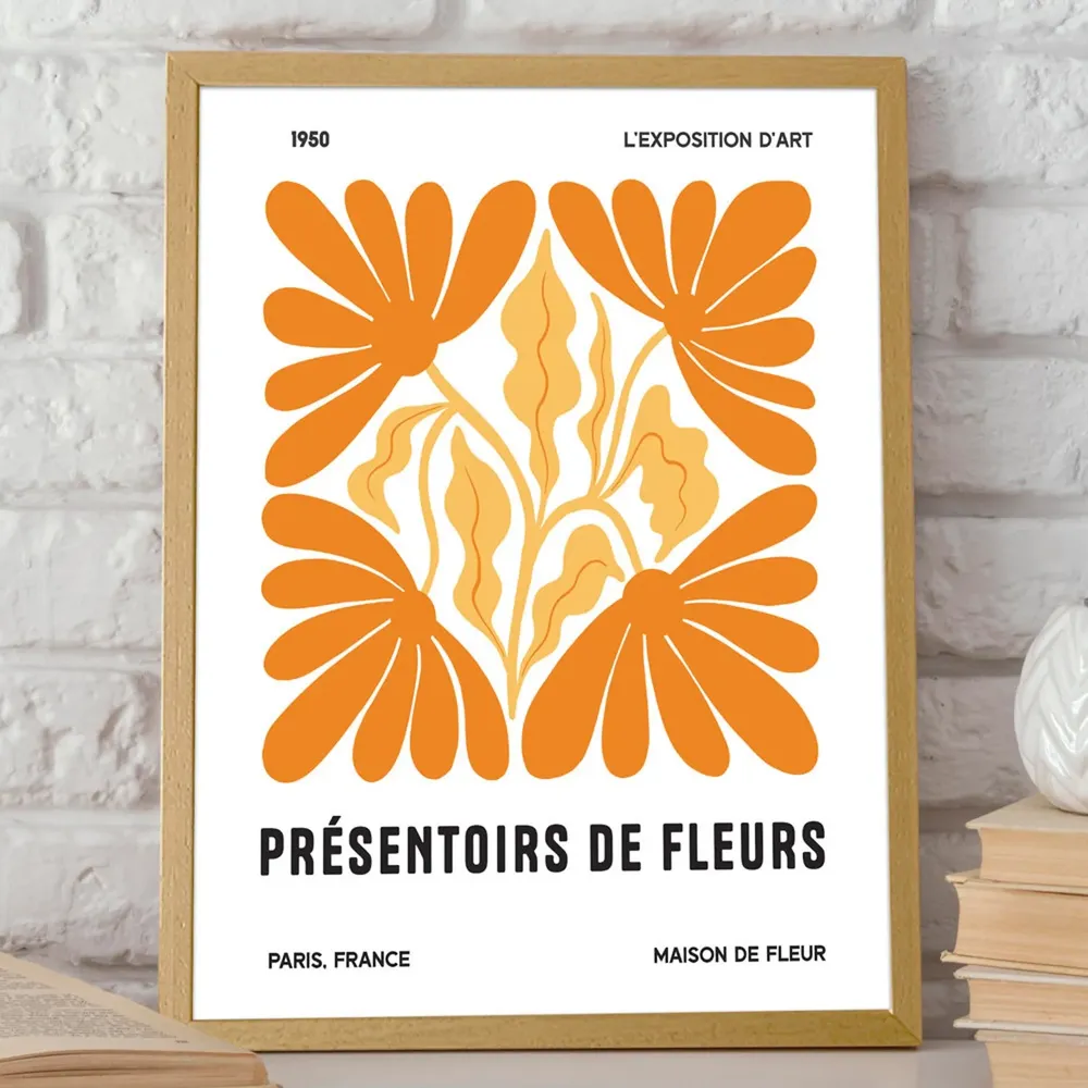 Flower Displays 1950 Maison De Fleur Paris Travel Poster - Image 2
