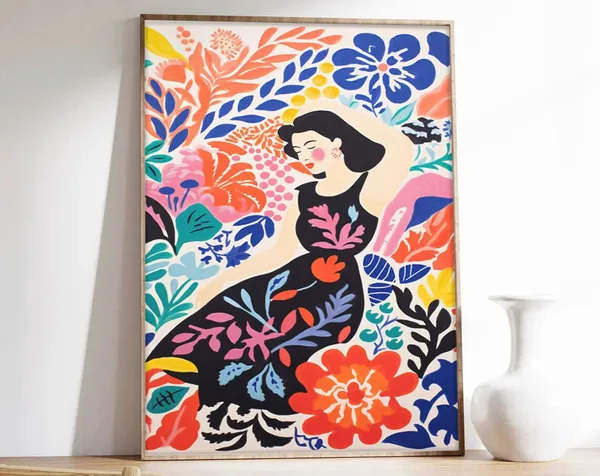Matisse Sleeping Woman Art Print, Matisse-Inspired