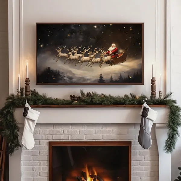 Christmas TV Art For Frame TV Poster Print
