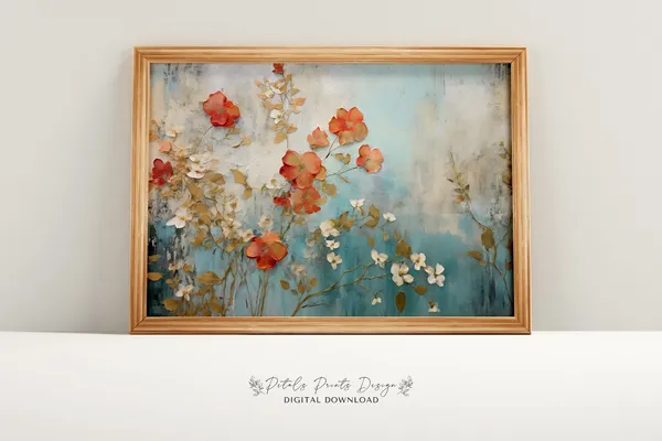 Spring Garden Vintage Oil Painting Art Print