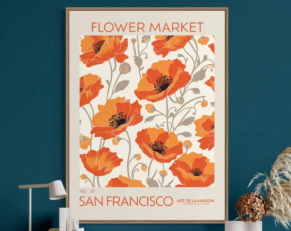 Matisse Flower Market Poster, Botanical Wall Art
