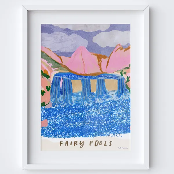 Fairy Pools Isle Of Skye Landmark Travel Poster