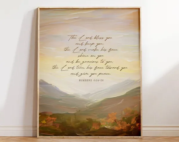 May The Lord Bless You Scripture Print, Christian Gift