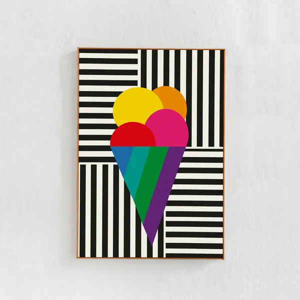 Icecream Poster, Kitchen Wall Art Poster