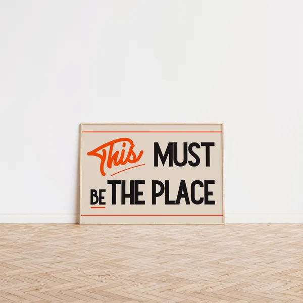 This Must Be The Place Retro Landscape Art Print