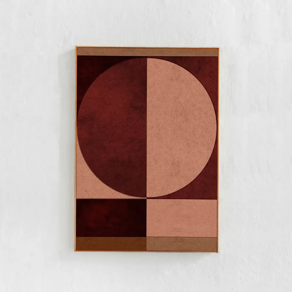 Mid Century Style Abstract Geometric Wall Art Print