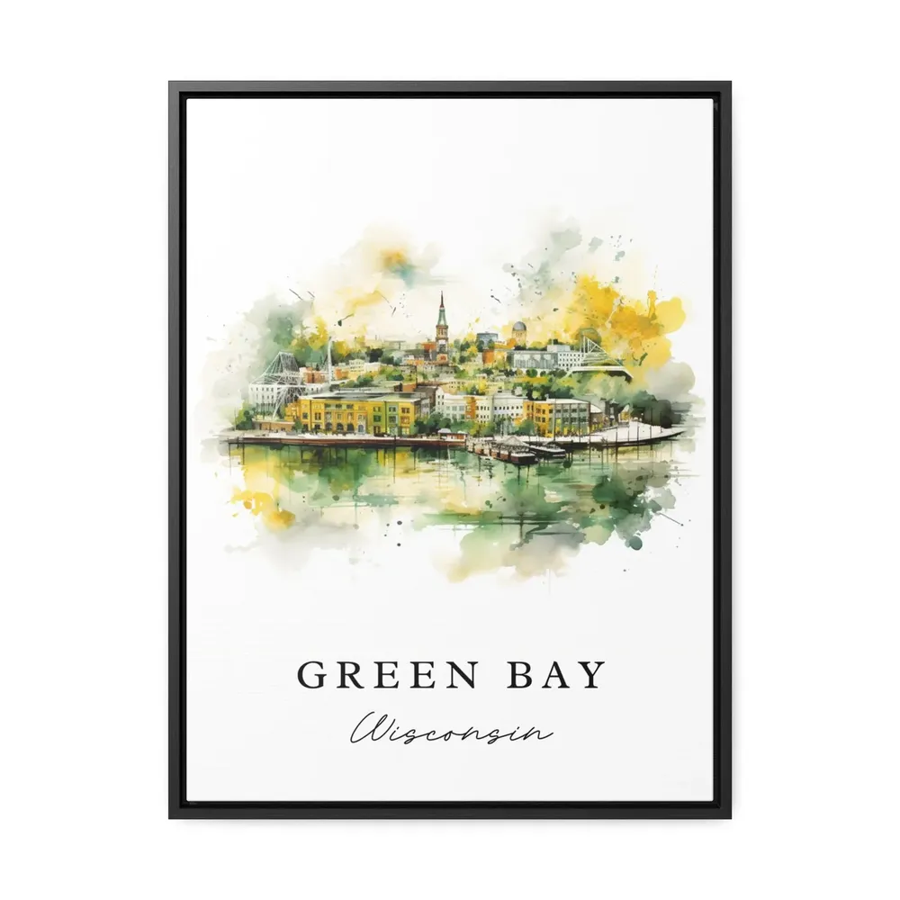 Green Bay Traditional Travel Poster, Wisconsin