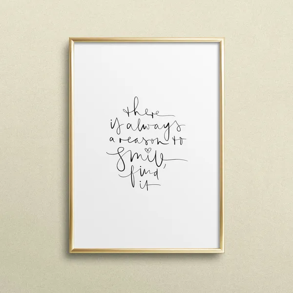 There Is Always A Reason To Smile Quote Art Print