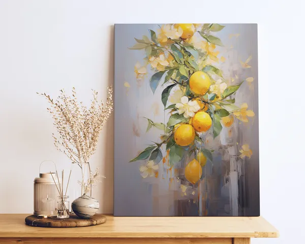 Lemon Tree Contemporary Travel Poster