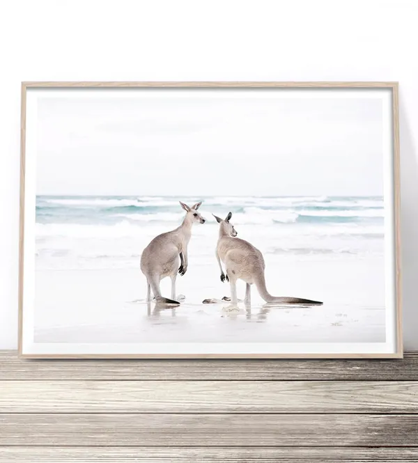 Kangaroo Beach Photography, Australiana Art Print