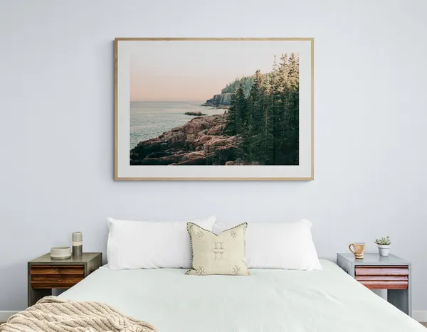 Maine Ocean Beach Art Print, Coastal Decor