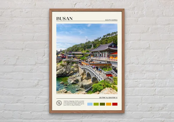 Busan Real Photo Travel Poster, South Korea