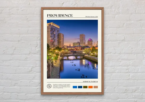 Providence Real Photo Poster, Rhode Island Travel Art