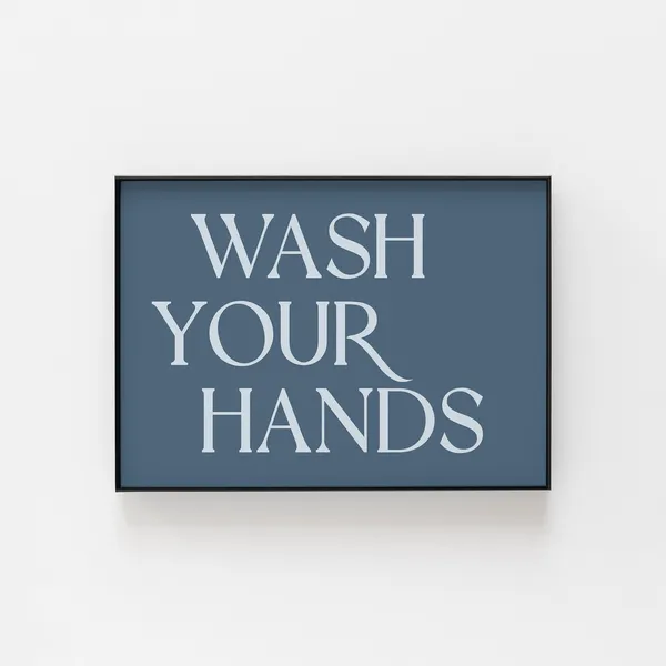 Wash Your Hands Gothic Halloween Bathroom Art Print
