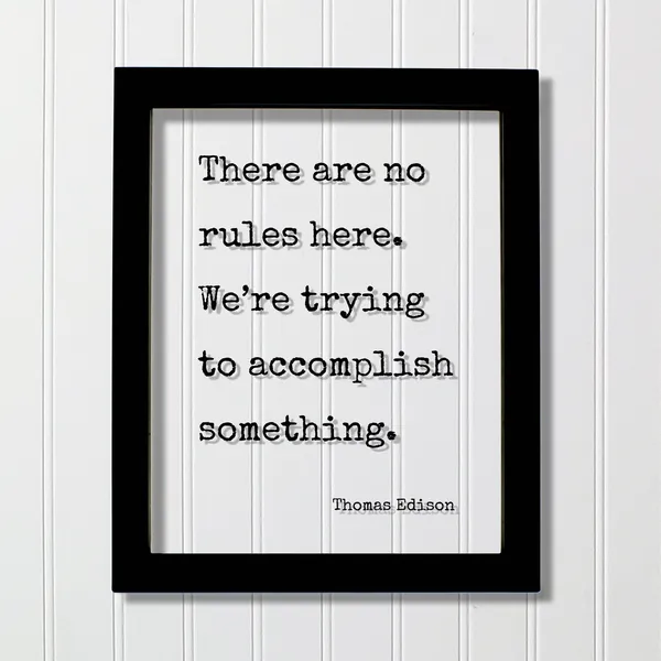 Thomas Edison Quote Art Print, Business Motivation