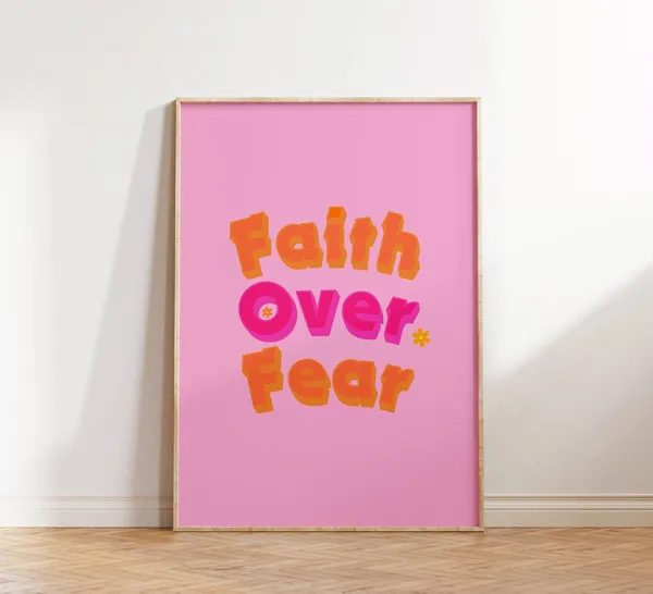 Retro Christian Faith Scripture Art Poster