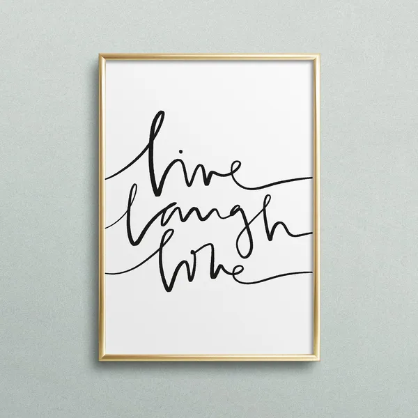 Live Laugh Love Typography Art Print, Gift Idea