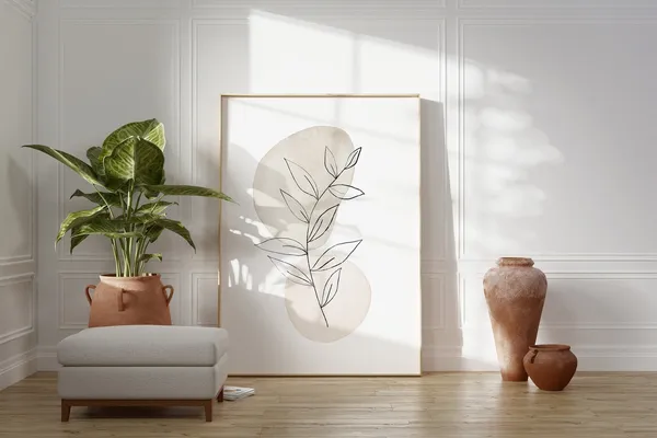 Botanical Line Art Neutral Home Decor Art Print