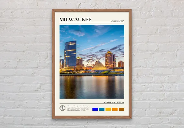 Milwaukee Real Photo Poster Print, Wisconsin