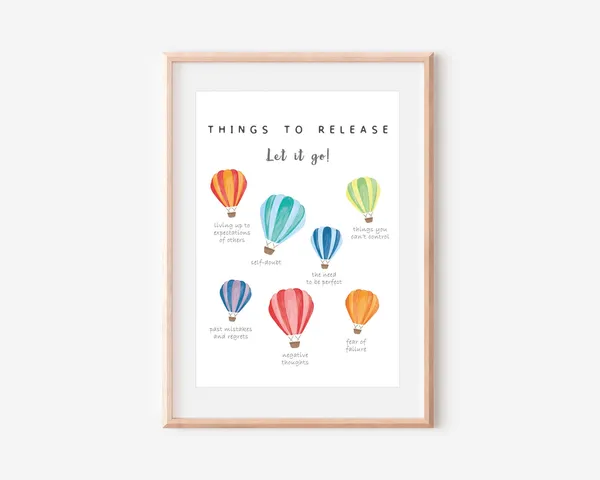 Things To Let Go Of Coping Skills Poster