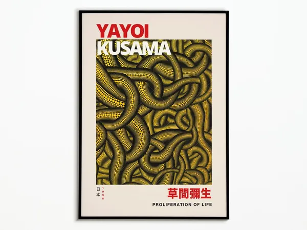Yayoi Kusama Vintage Poster, Travel Poster