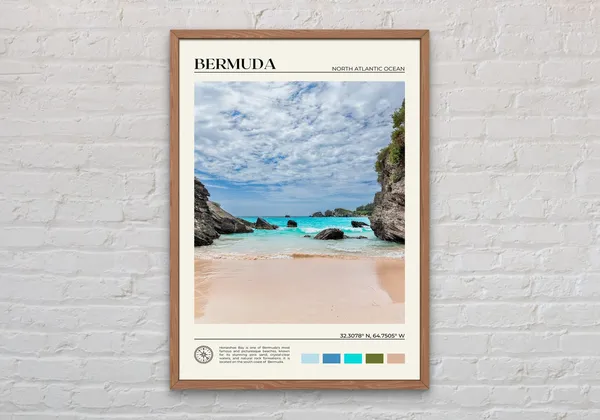 Bermuda Real Photo Travel Poster, North America