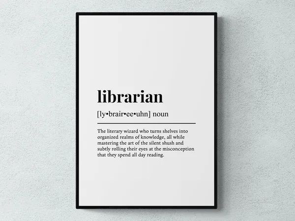 Librarian Funny Definition Poster, Job Humor