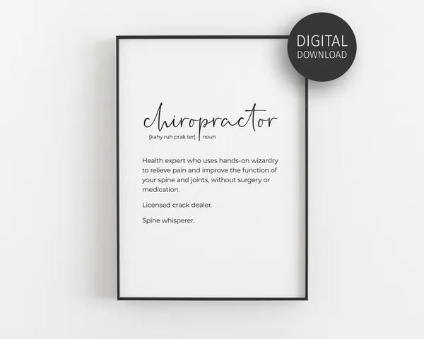Chiropractor Office Decor Funny Chiro Wall Art Print