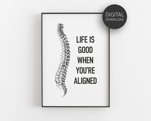 Chiropractic Spine Anatomy Poster, Office Decor