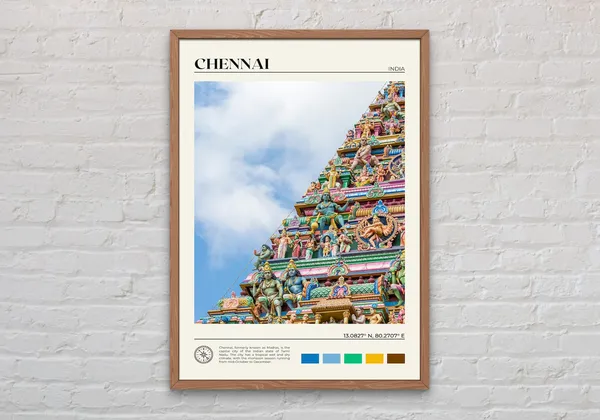 Chennai Photography Print, India City Wall Decor
