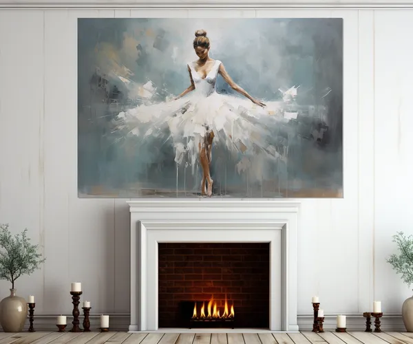 Abstract Ballerina Art Print, Ballet Studio Decor
