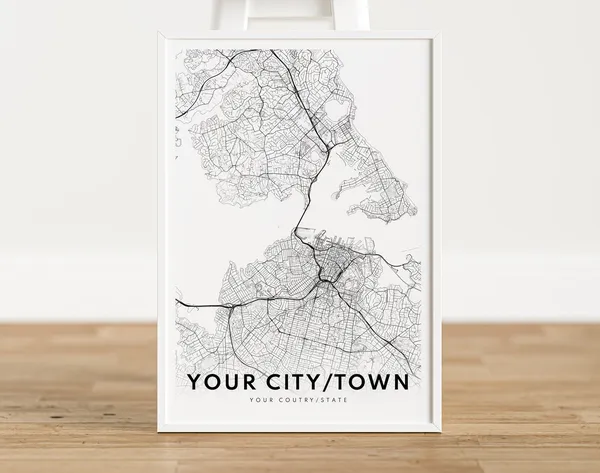 Custom City Map Personalized Map Poster