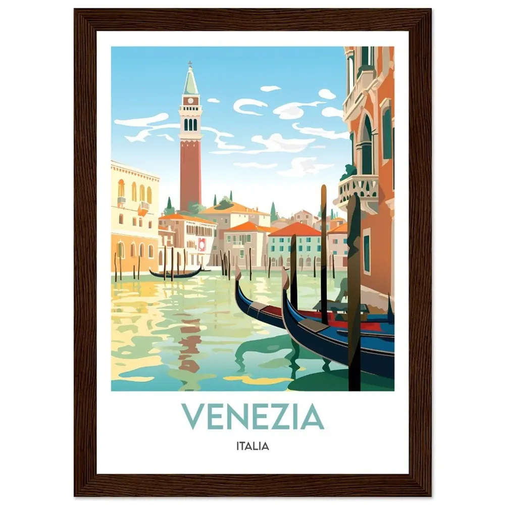 Venice Frame Illustration Travel Poster