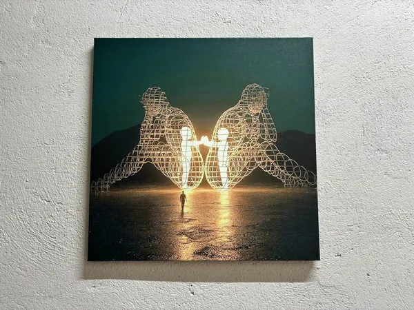 Two People Turning Their Backs On Each Other, Art Print