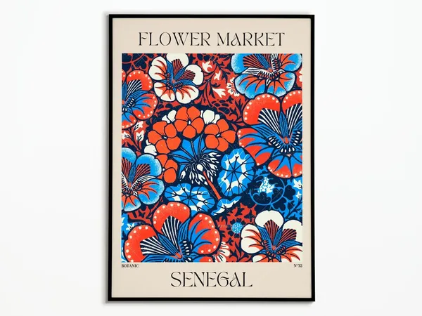 Flower Market Floral Art Print, Poster Decor