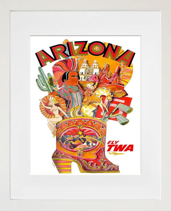 Arizona Western Travel Poster, Home Decor Art Print