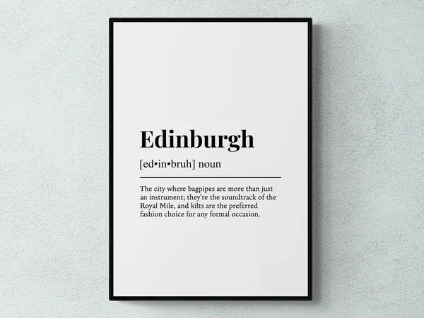 Edinburgh Funny Definition Place Gift Art Print