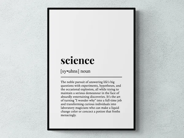 Science Funny Definition, Education Humor Art Print