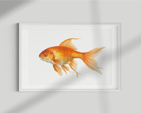 Vintage Goldfish Fish Print, Sea Life Wall Art