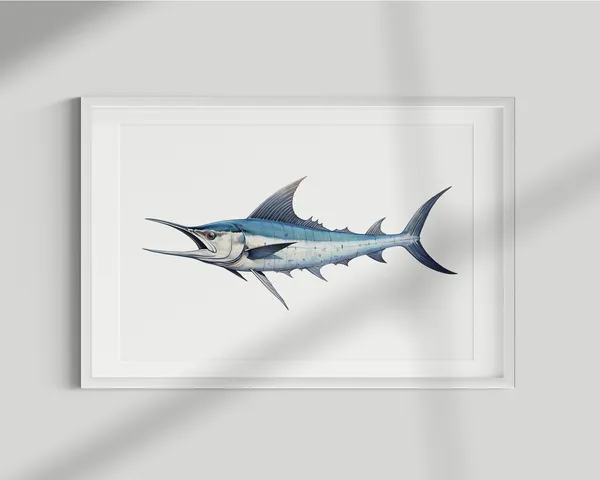 Swordfish Vintage Illustration Art Print
