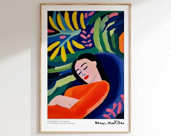 Matisse Cut Outs Poster, Minimalist Neutral Decor