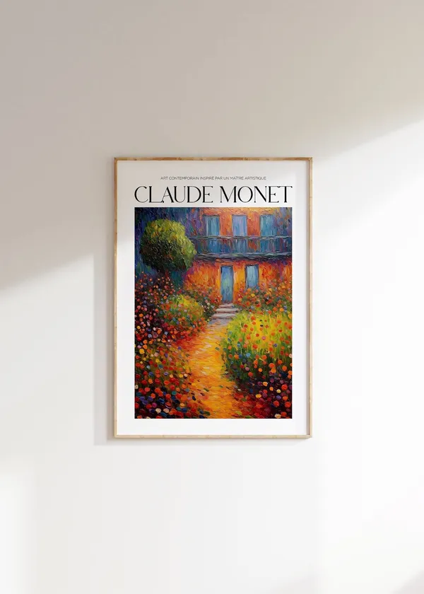 Claude Monet Mid-Century Modern Wall Art, Monet