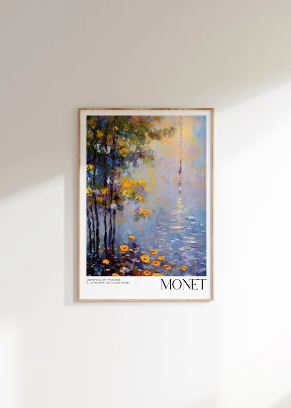 Claude Monet Mid-Century Modern Wall Art Print